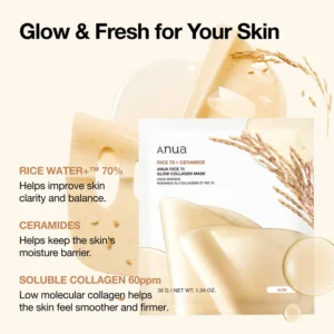 Alternative view of Anua Rice 70 Glow Collagen Mask, 1 ea