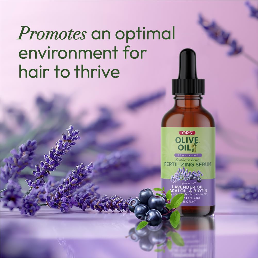 ORS Olive Oil Braidzone Fertilizing Serum with Lavender, Acai & Biotin for Hair & Scalp 2 oz (Online Only) - Image 6