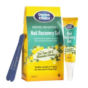 Dermatonics Nail Recovery Gel | Smoothes and Nourishes, Improves the Appearance of Dry and Discolored Nails | With Tea Tree Oil and Manuka Honey | 0.34Oz.  (Online Only)