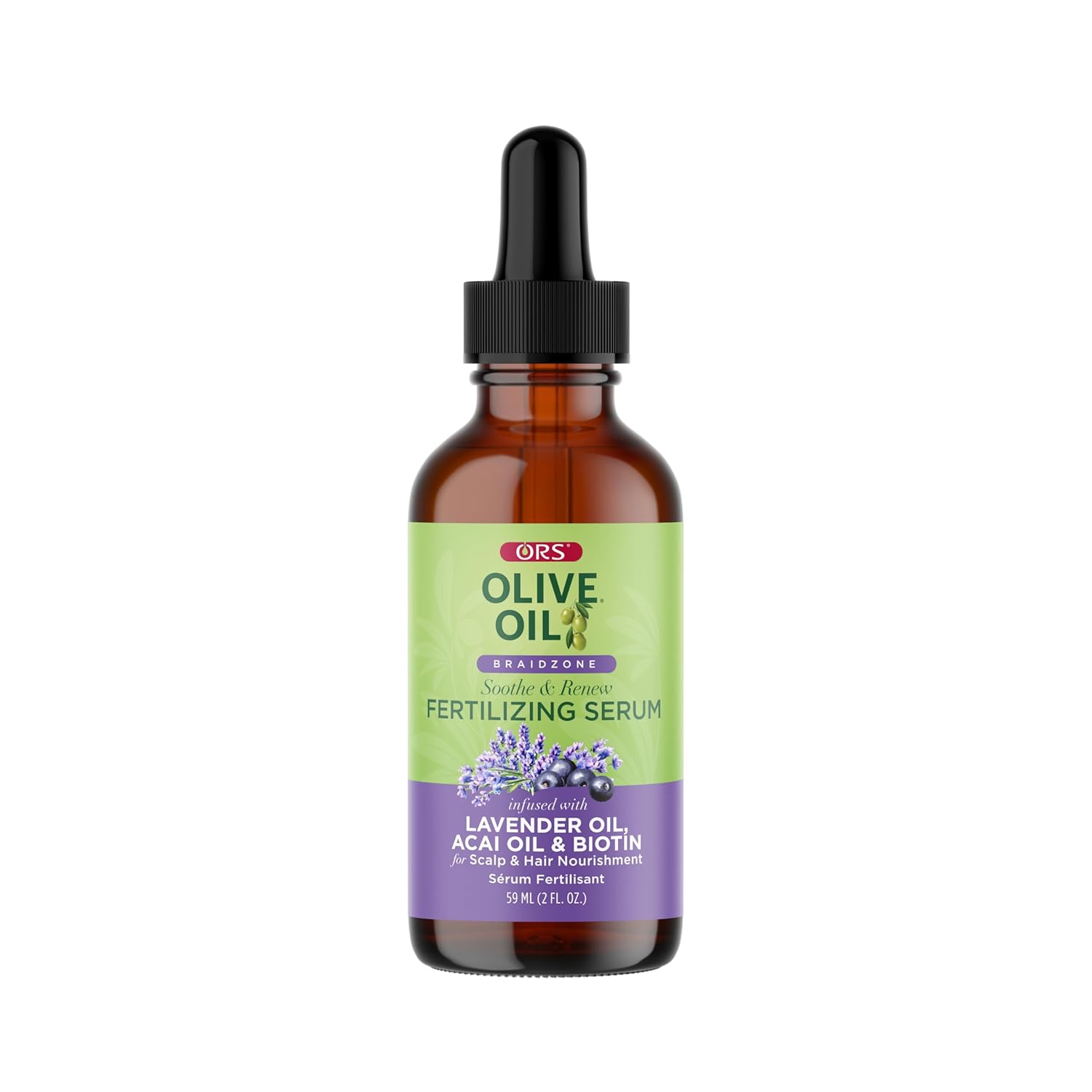 ORS Olive Oil Braidzone Fertilizing Serum with Lavender, Acai & Biotin for Hair & Scalp 2 oz (Online Only) - Image 2