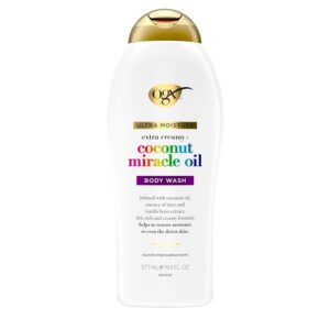OGX Extra Creamy + Coconut Miracle Oil Ultra Moisture Body Wash, 19.5 Fl Oz