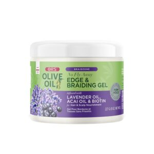 ORS Olive Oil Braidzone Edge & Braiding Gel with Lavender, Acai & Biotin for Hair & Scalp 8 oz  (Online Only)