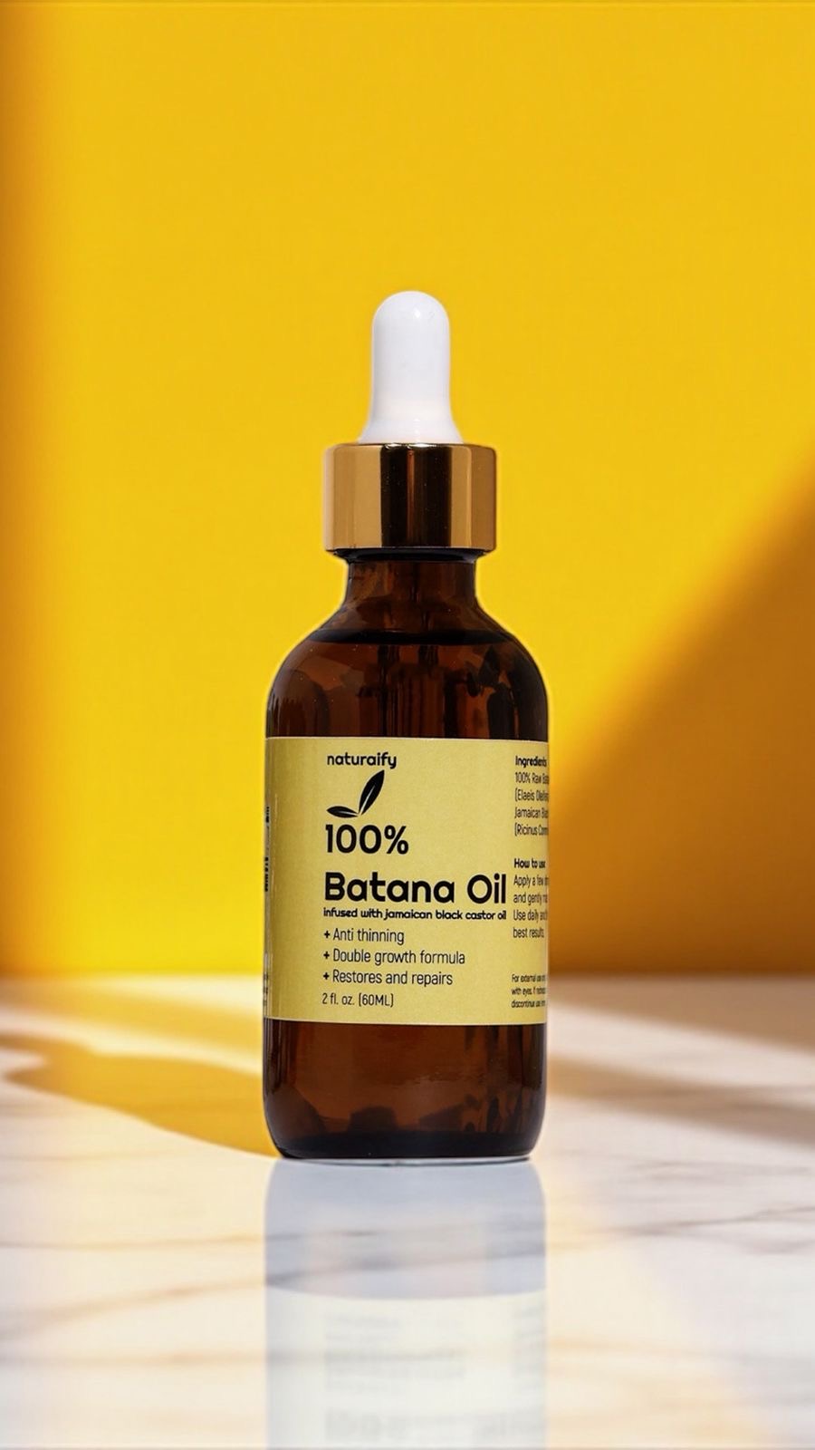 Naturaify 100% Batana & Jamaican Black Castor Oil Blend 2oz - Image 5