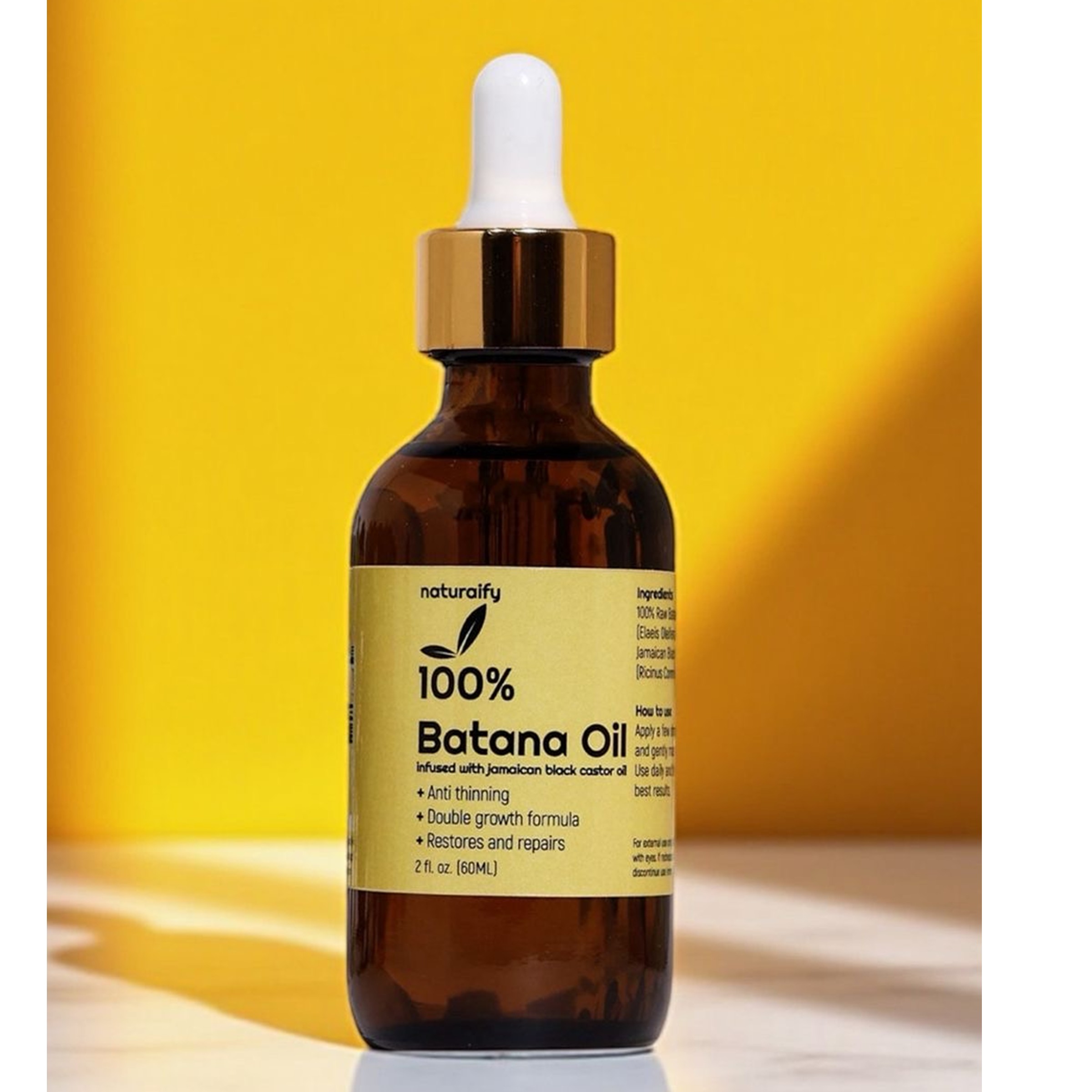 Naturaify 100% Batana & Jamaican Black Castor Oil Blend 2oz