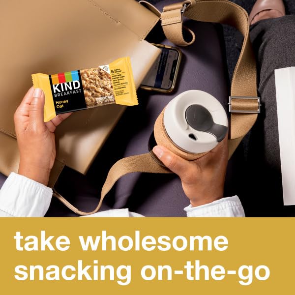 KIND Breakfast Bars, Honey Oat, Healthy Snacks, Gluten Free, 100% Whole Grains, 3g Protein, 6 Count - Image 5