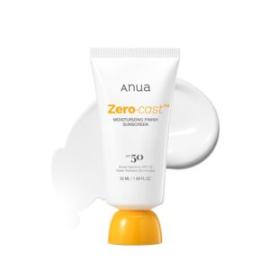 Alternative view of Anua Zero-Cast Moisturizing Finish Sunscreen,SPF 50, Glow Natural Sunscreen,No White cast, Hyaluronic Acid, Niacinamide sun block for face,Oil-Free, Oxybenzone free, Travel Essential (50ml/1.69fl.oz)