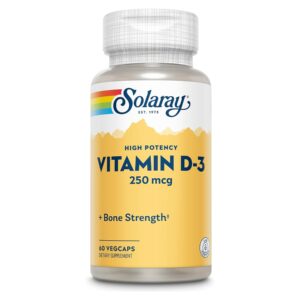 SOLARAY Vitamin D3 10000IU (250 mcg) - High Potency Vitamin D - with VIT D3 as Cholecalciferol -60 VegCaps