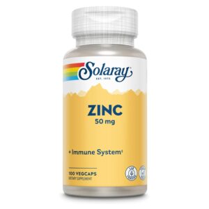 Solaray Zinc 50mg Immune Support Capsules, 100 Count, Vegan, Pumpkin Seed