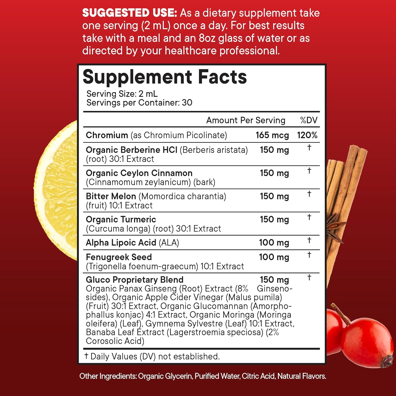 New Age Berberine with Ceylon Cinnamon Supplement Liquid Drops + Bitter Melon Extract, Glucomannan, Gymnema, Chromium, Turmeric, Panax Ginseng, Moringa- 2 OZ - Image 6