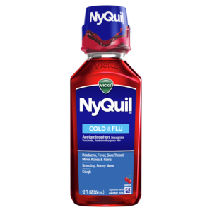 NyQuil Cough, Cold & Flu Nighttime Relief Liquid, Cherry Flavor, 12oz