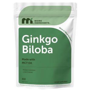 Micro Ingredients ﻿﻿Ginkgo Biloba & Ginseng 5,600mg Equivalent, 400 Softgels | 6 Month Supply | Triple Strength Ginko Biloba & Lions Mane Memory Supplement for Brain, Mood & Cognitive Health (Packaging May Vary)