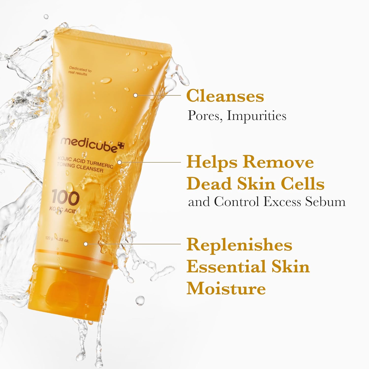 medicube Kojic Acid Turmeric Toning Cleanser | Daily Facial Cleanser for Brightening, Balancing Skin Tone & Texture | Fade Appearance of Uneven Patches & Ideal for Use After Spot Care | Korean Skincare - Image 6