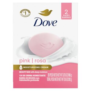 Dove Beauty Pink Deep Moisture Beauty Bar Soap - 3.75oz each - 2 PACK