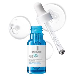La Roche-Posay Hyalu B5 Eye Serum with Hyaluronic Acid & Caffeine for Dark Circles, Hydrating Serum for Dark Circles and Wrinkles with Roller Ball Applicator, Replumps Under Eye, Fragrance Free