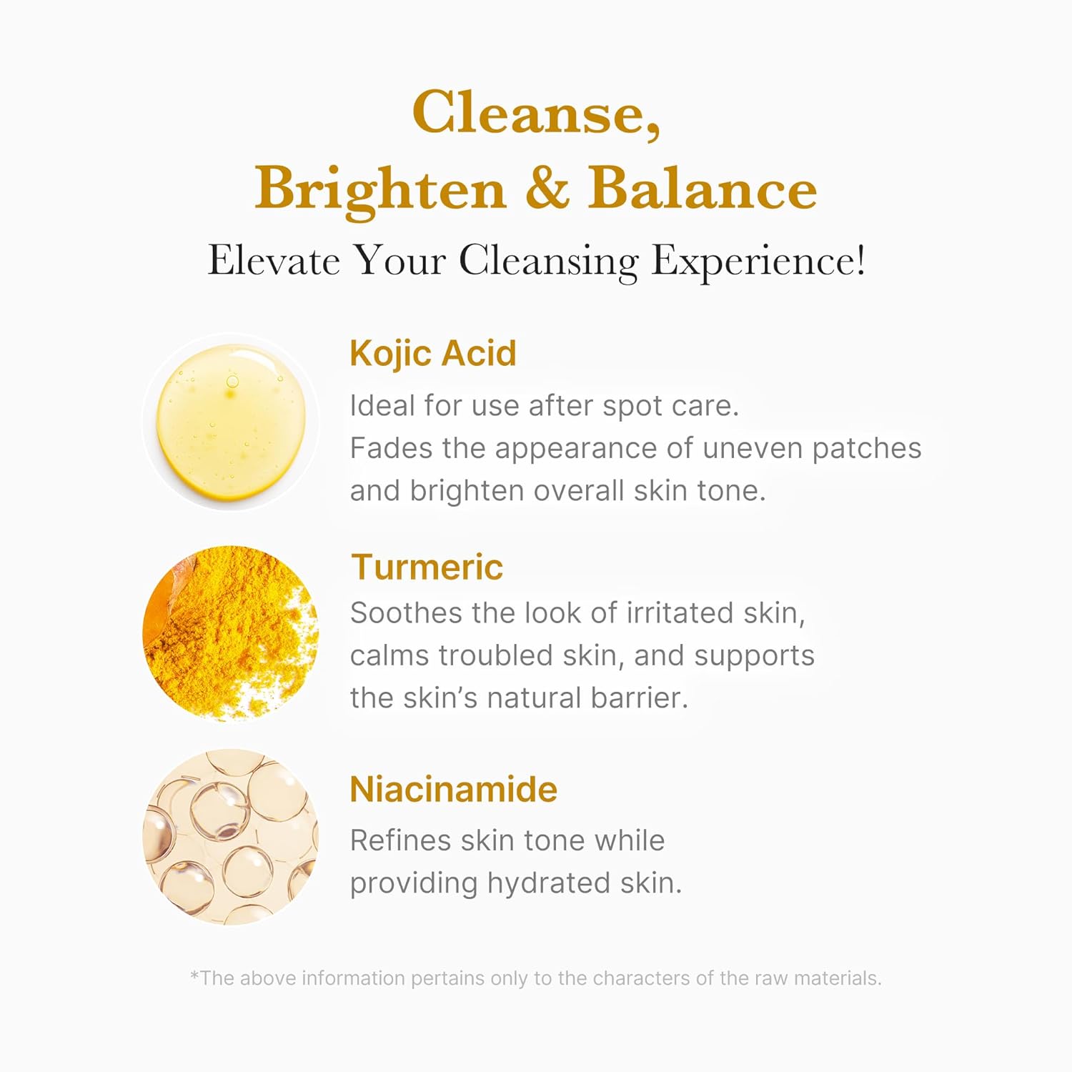 medicube Kojic Acid Turmeric Toning Cleanser | Daily Facial Cleanser for Brightening, Balancing Skin Tone & Texture | Fade Appearance of Uneven Patches & Ideal for Use After Spot Care | Korean Skincare - Image 4