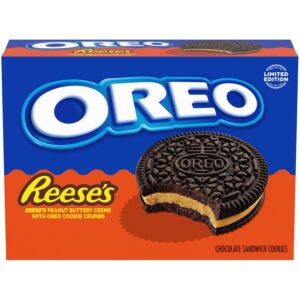 OREO REESE'S Peanut Buttery Creme Chocolate Sandwich Cookies, Limited Edition, 10.81 oz