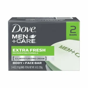 Dove Men+Care Body and Face Bar, Extra Fresh 3.75 oz, 2 Bar