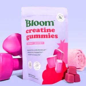 Alternative view of Bloom Creatine Monohydrate Gummies, 5g Per Serving, Sugar Free Creatine Gummy for Workout, Strength, Cognitive Health & Lean Muscle Support, Gluten Free & Non GMO, Berry Boost, 36 Gummies, 12 SVG