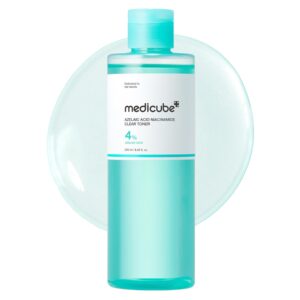 medicube Azelaic Acid Niacinamide Clarifying Toner | Troubled Skin Care, Ideal for Purifying & Calming | 4% Azelaic Acid & 2% Niacinamide| Soothing Daily Toner | Korean Skin Care | 8.45 fl.oz