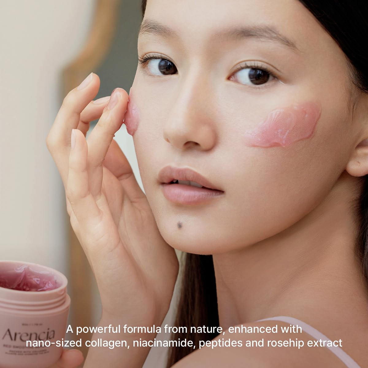 Arencia Overnight Red Smoothie Face Mask Serum, Glowing & Soothing with 30% red collagen, Niacinamide, Peptide, Vitamin E 50g - Image 7