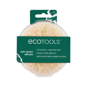 EcoTools Dry Body Brush, Cruelty-Free Bristles Exfoliate & Smooth Skin, Dry Brushing Removes Flaky Skin, May Help Improve Circulation & Tone, Eco-Friendly Skincare Tool, Vegan & Cruelty-Free, 1 Count2