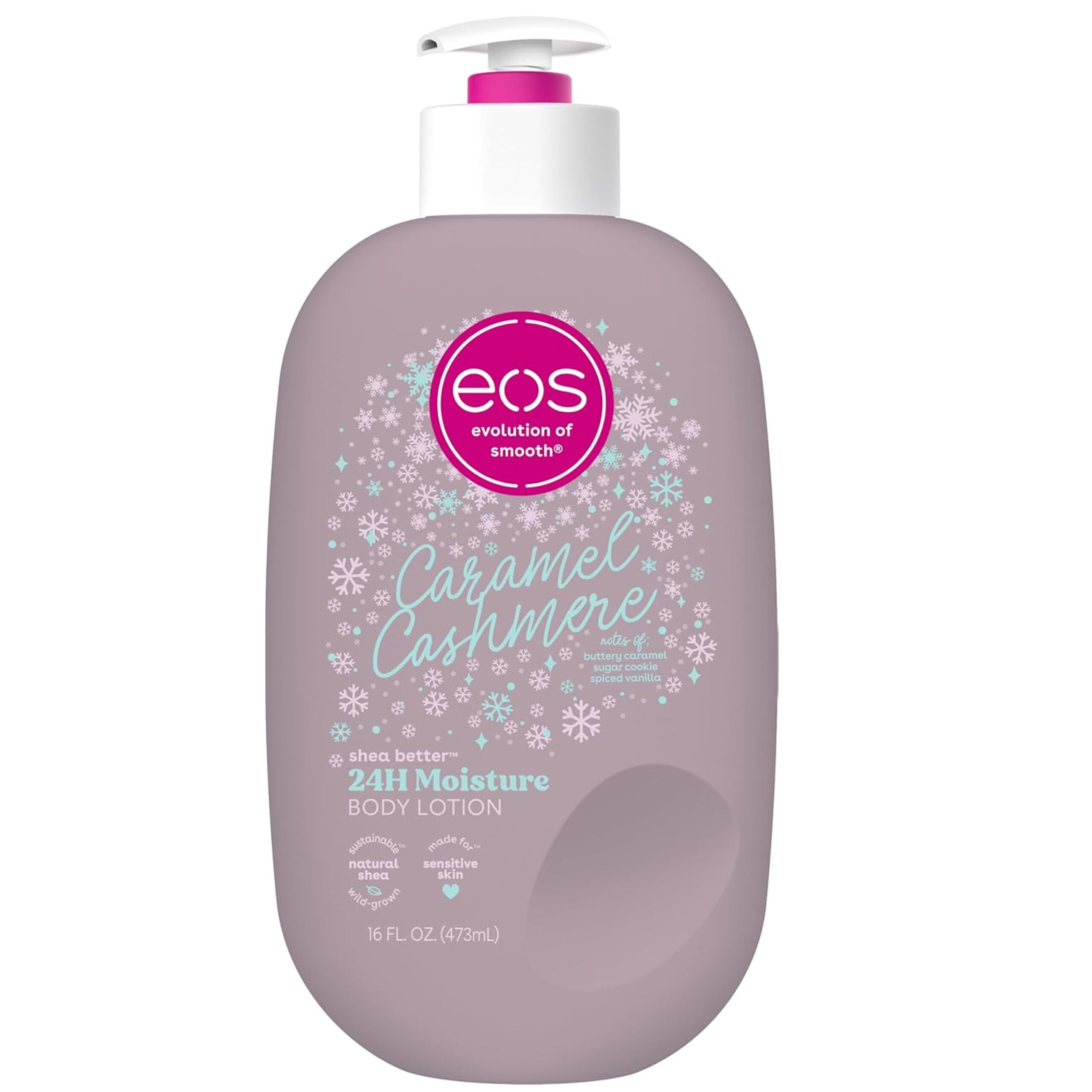 eos Shea Better Holiday Body Lotion, Caramel Cashmere, Limited Edition Skin Care, 24-Hour Moisture, Body Lotion for Women, Vegan, 16 fl oz