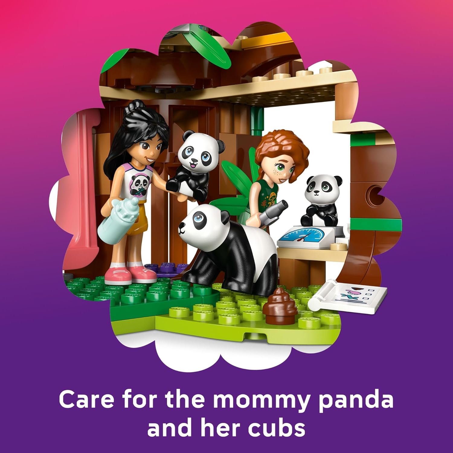 LEGO Friends Panda Sanctuary Animal Care Pretend Play Toy for Girls & Boys - Interactive Storytelling & Building Playset with Panda Toys for Kids, Ages 7+ - Gift Idea for Birthdays - 42648 - Image 5