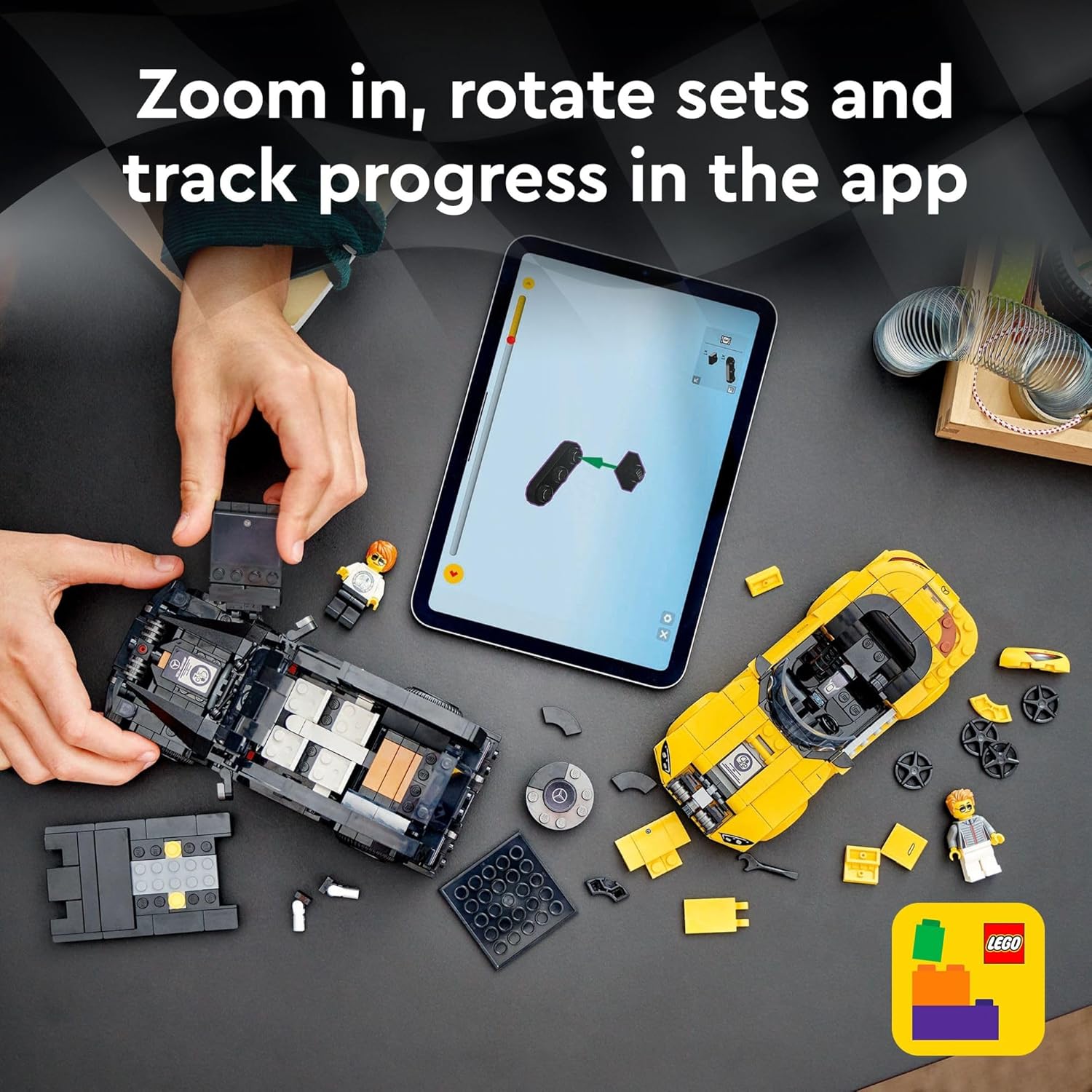 LEGO Speed Champions Mercedes-AMG G 63 & Mercedes-AMG SL 63 F1 Toy Car, Formula 1 Vehicle Set for Kids, 2 Building Sets with 2 Driver Minifigures, Convertible Toy Car Gift for Boys and Girls, 76924 - Image 7