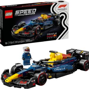 LEGO Speed Champions Oracle Red Bull Racing RB20 F1 Race Car Model Kits - Building Set for Adults, Ages 18+ with Realistic Features - Red Bull F1 DIY Crafts for Display - Gift Idea for F1 Fans - 77243