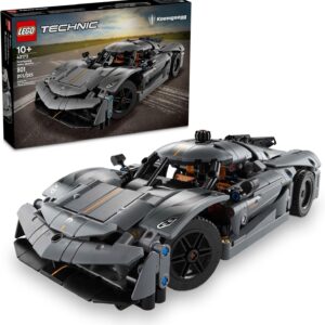 LEGO Technic Koenigsegg Jesko Absolut Grey Hypercar, Sports Car Building Set for Boys and Girls, Vehicle Racing for Kids, Buildable Model Kit, Sport Car Toy, Motor Enthusiasts’ Gift, 42173