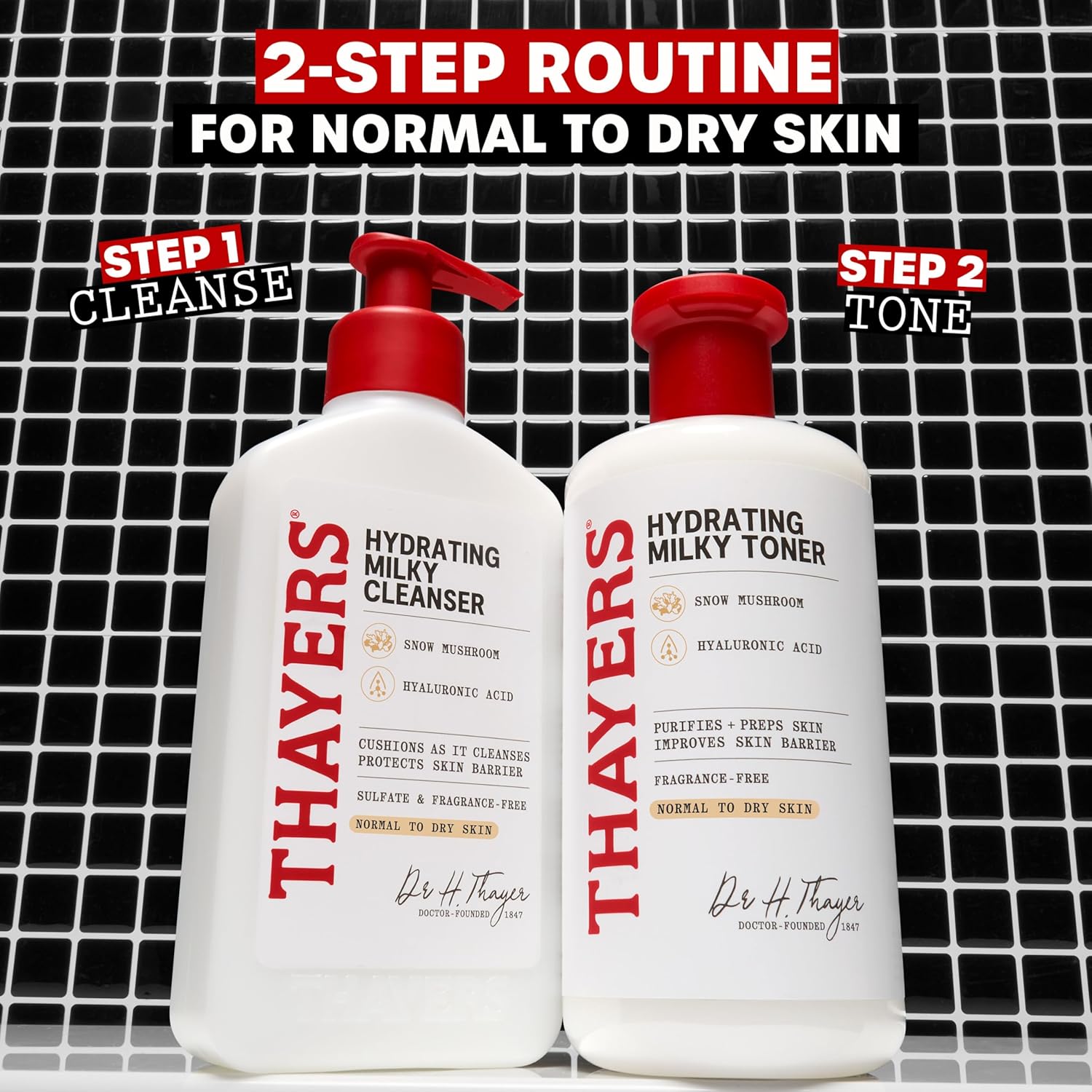 THAYERS Milky Face Toner Skin Care with Snow Mushroom and Hyaluronic Acid, Natural Gentle Facial Toner, for Dry and Sensitive Skin, 355mL - Image 8