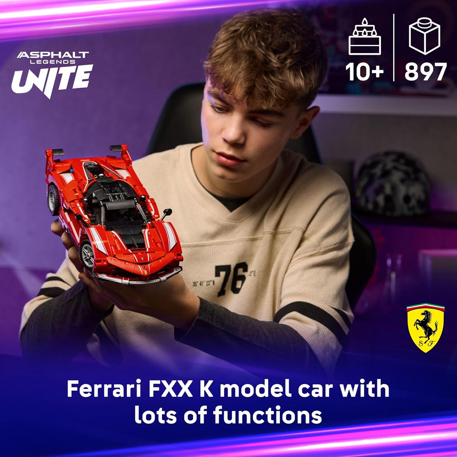 LEGO Technic Ferrari FXX K Toy Car - Building Toy for Girls & Boys, Ages 10+ - Cool Birthday Gift for Kids - 42212 - Image 3