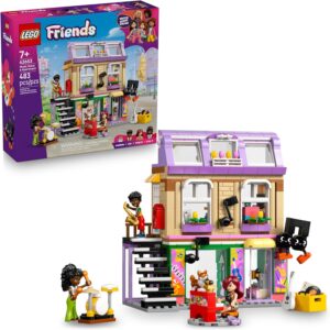 LEGO Friends Music Store & Apartment Building Set - Interactive Storytelling Playset for Girls & Boys, Ages 7+ - Includes Marimba The Corgi Toy - Gift Idea for Birthdays and Music Lovers - 42653