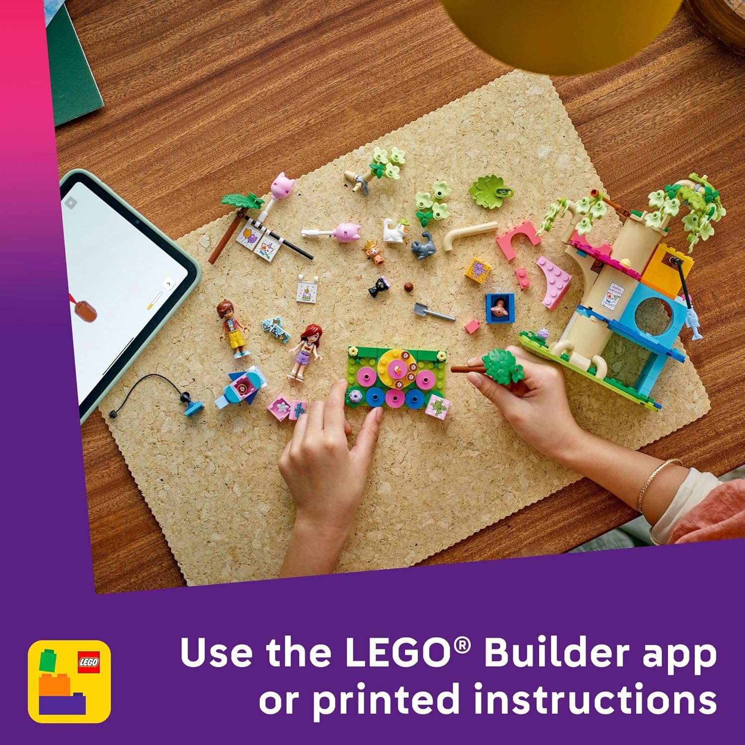 LEGO Friends Cat Birthday Party & Tree House Building Toy - Pretend Play Building Blocks W/Cat Toys & 2 Minidolls - Creative Storytelling Kids Toy for Girls and Boys, 9+- 42666 - Image 7