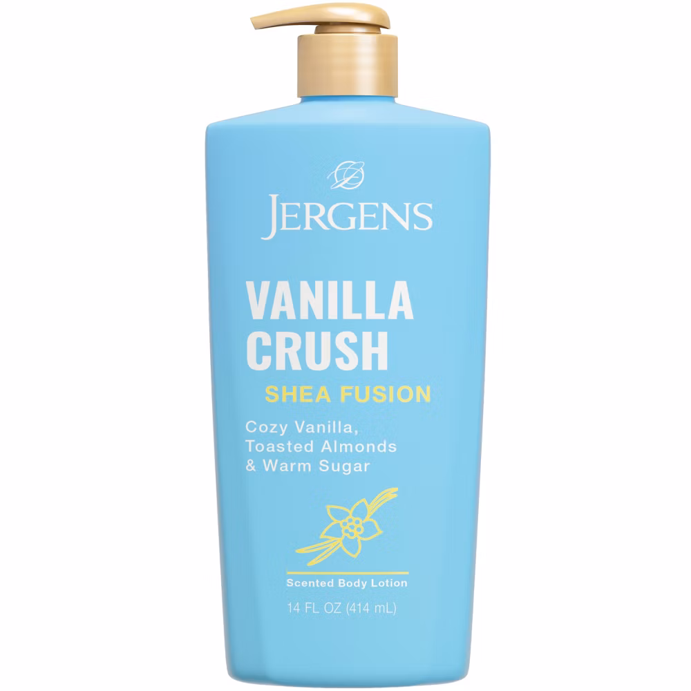 Jergens Shea Fusion Vanilla Crush Body Lotion, Moisturizer with Shea Butter & Vitamin E, 14 Fl Oz