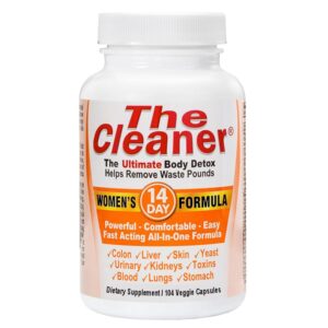 The Cleaner Detox, Powerful 14-Day Complete Internal Cleansing Formula for Women, Support Digestive Health, 104 Vegetarian Capsules