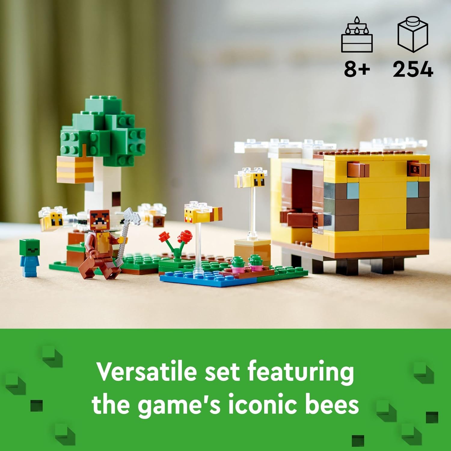 LEGO Minecraft The Bee Cottage Building Set - Construction Toy with Buildable House, Farm, Baby Zombie, and Animal Figures, Game Inspired Birthday Gift Idea for Boys and Girls Ages 8 and Up, 21241 - Image 6