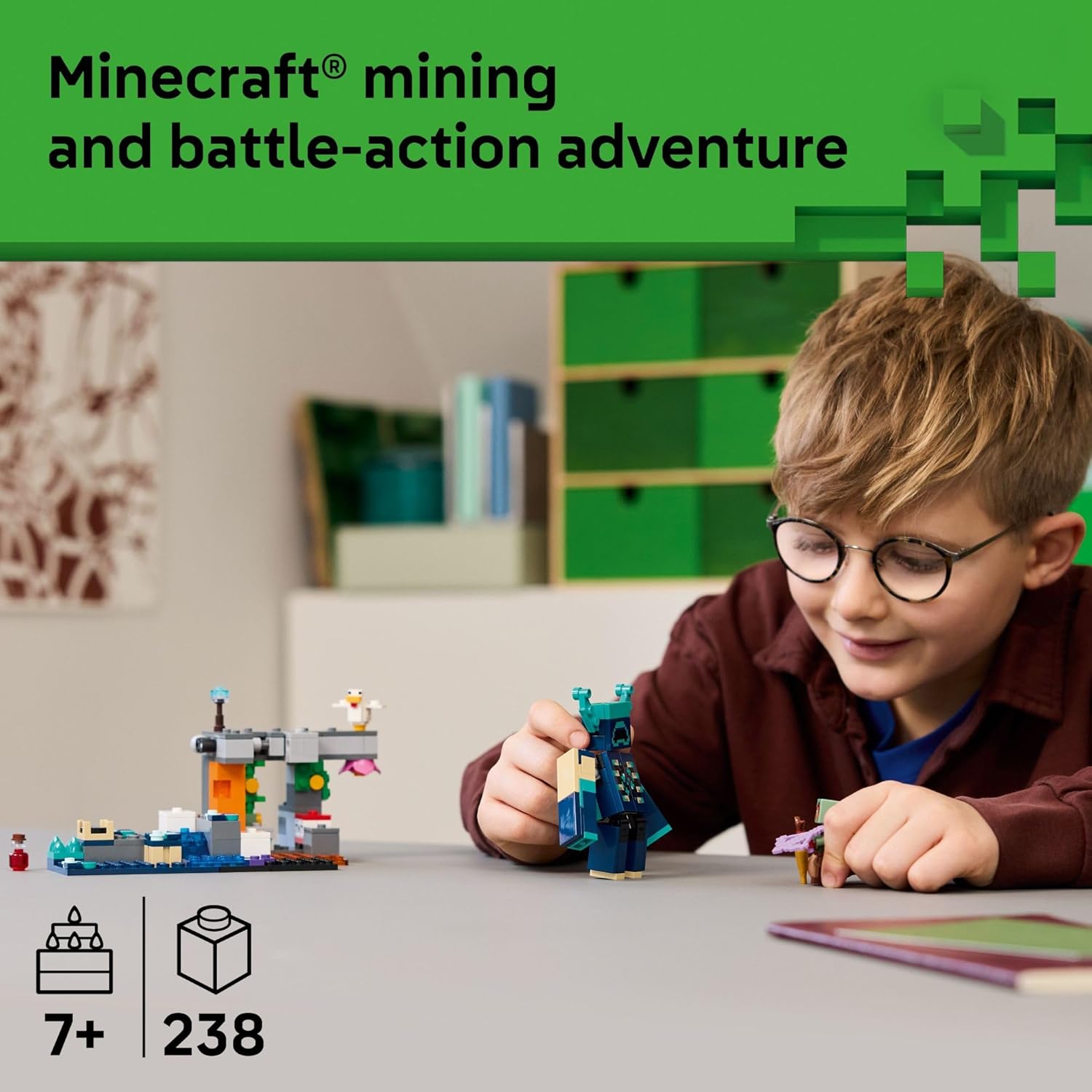 LEGO Minecraft The Warden Encounter Kids Toy - Collectible Building Set for Boys and Girls 7+- with Silent Ranger Minifigure - 21274 - Image 3