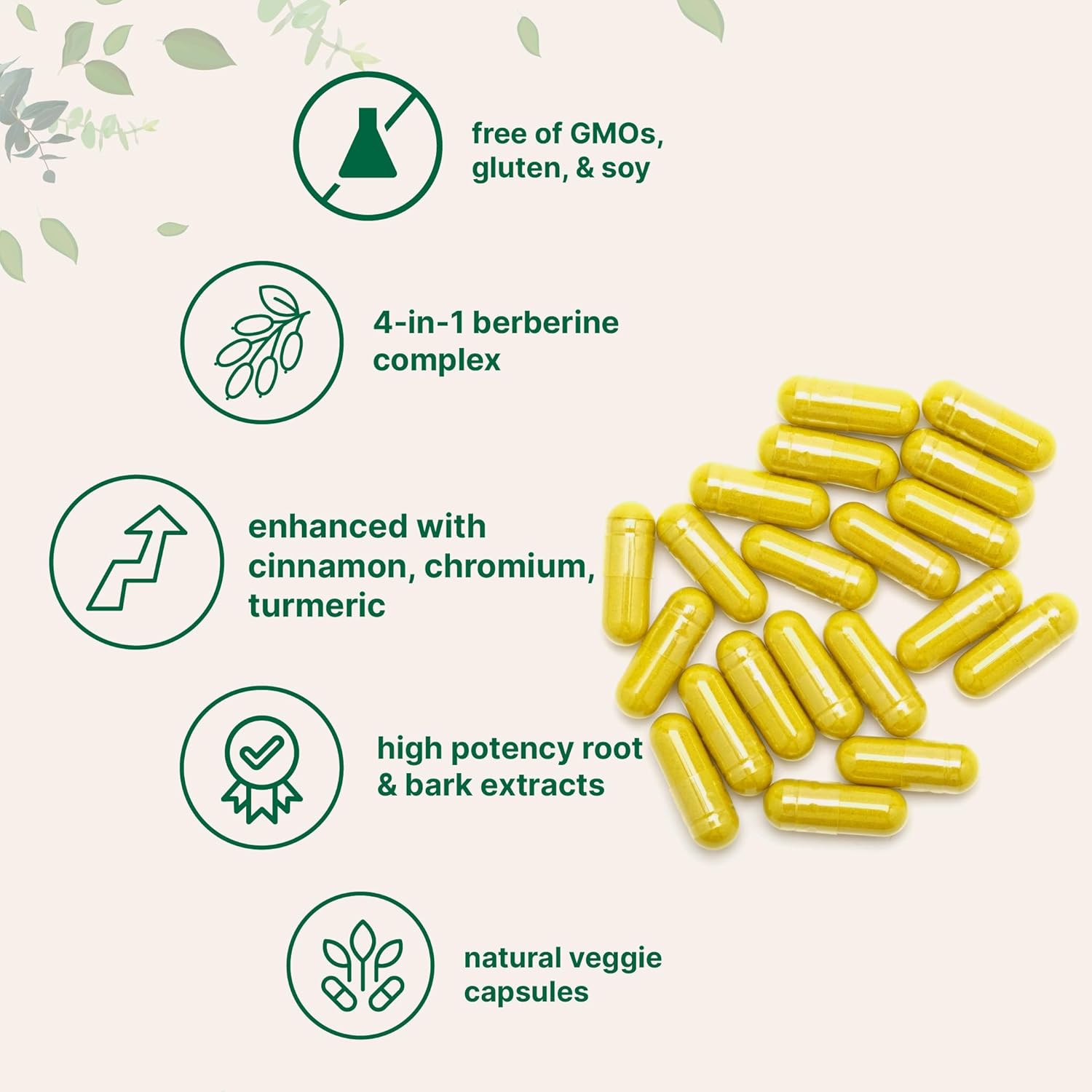 Micro Ingredients Berberine with Ceylon Cinnamon, Chromium, & Turmeric | 3,000mg Equivalent | 240 Veggie Capsules | High Potency Berberine HCl Root + Cinnamon Bark Extract | Heart Health & Immune Support Supplement* - Image 4