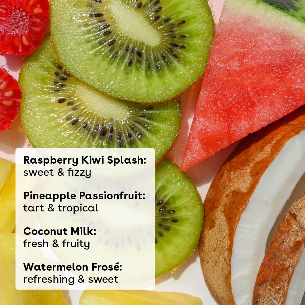 eos 100% Natural Lip Balms- Coconut Milk, Pineapple Passionfruit, Watermelon Frosé & Raspberry Kiwi Splash, All-Day Moisture Lip Care, 0.14 oz, 4-Pack - Image 3