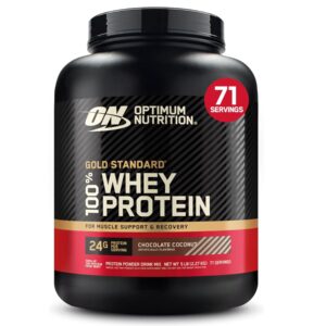 Optimum Nutrition Gold Standard 100% Whey Protein Powder, Chocolate Coconut, 5 Pound (Packaging May Vary)