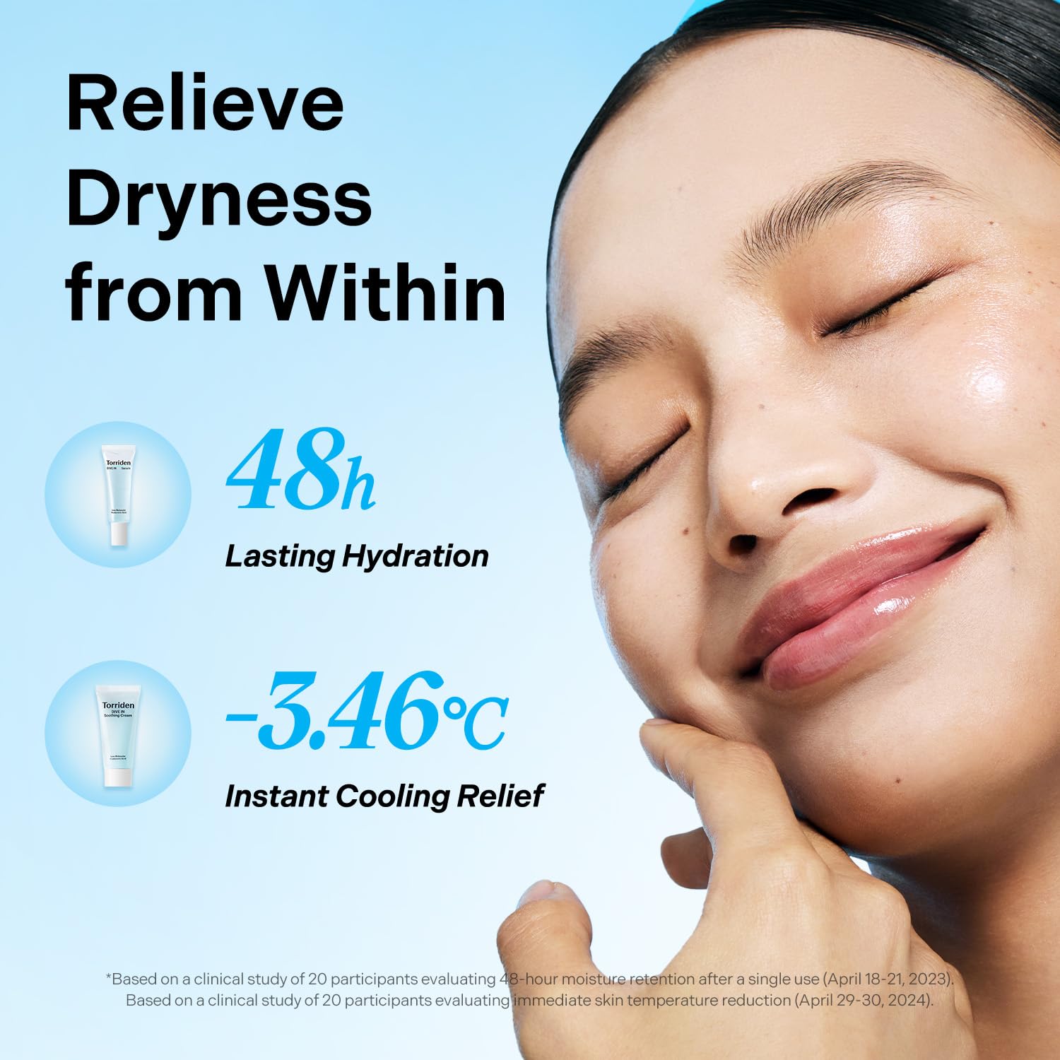 Torriden DIVE IN Trial Kit | Hyaluronic Acid Infused Daily Skincare Kit - 4 Step Regimen with Foam Cleanser, Facial Toner, Serum, and Cream | Travel Essential | Holiday Gift Stocking Stuffer - Image 6