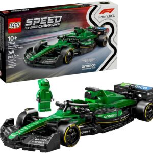 LEGO Speed Champions Aston Martin Aramco F1 AMR24 Race Car Toy - Building Set for Kids, Boys & Girls, Ages 10+ - Toy Car for F1 Fans - Gift Idea for Birthday - 77245