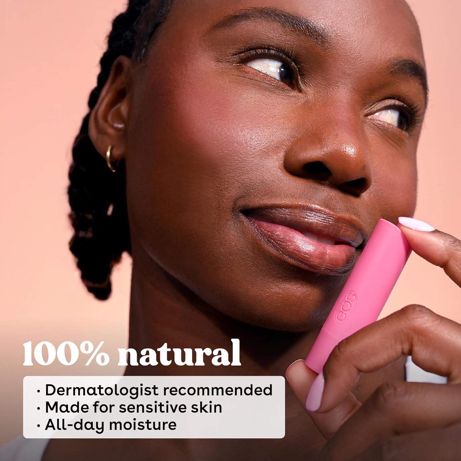 eos 100% Natural Lip Balms - Raspberry Kiwi Splash, Passionfruit Agave, Coconut Sugarcane, & Guava Berry Punch, All-Day Moisture Lip Care, 0.14 oz, 4-Pack - Image 4