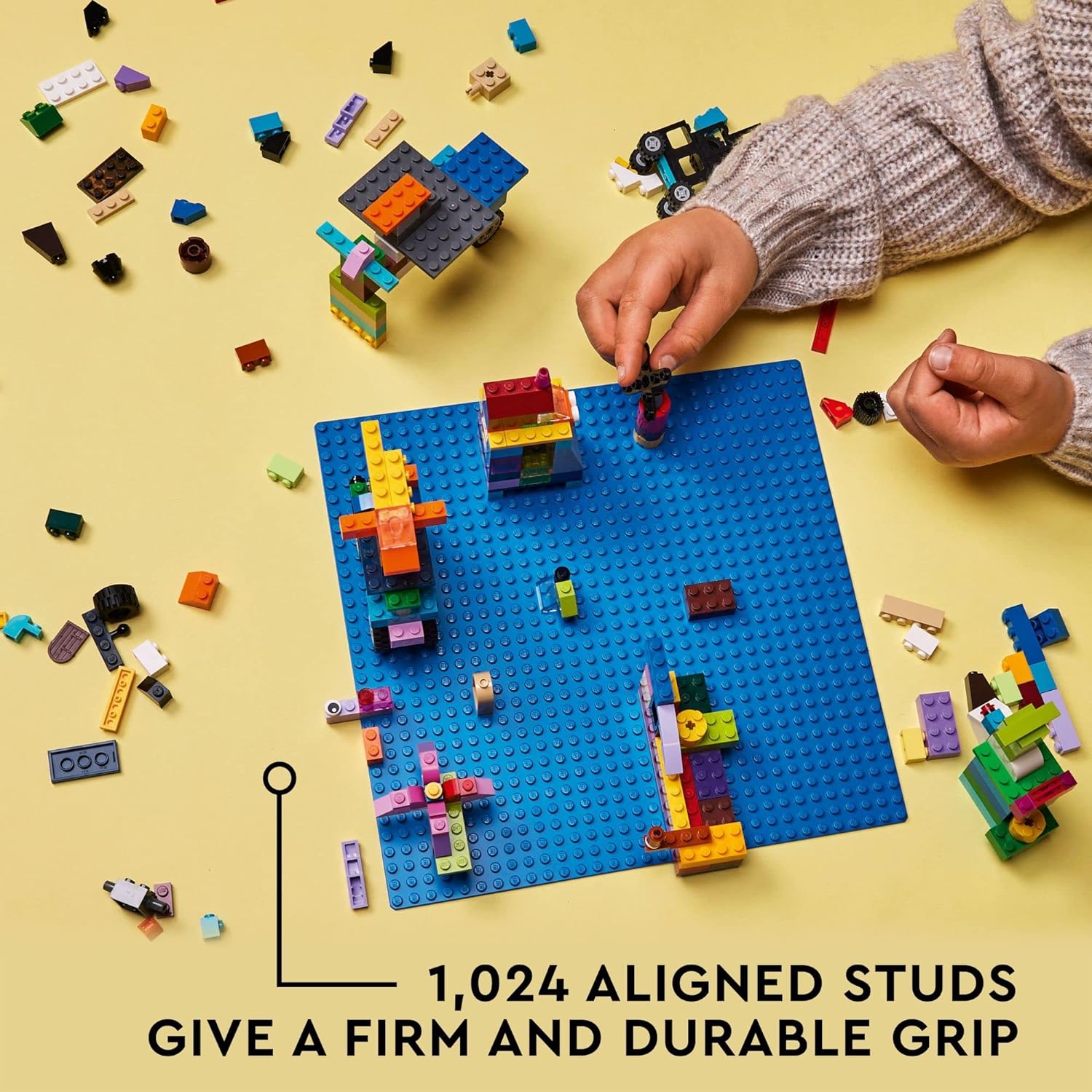 LEGO Classic Blue Baseplate 11025 Building Toy Set for Preschool Kids, Boys, and Girls Ages 4+ (1 Pieces) - Image 5