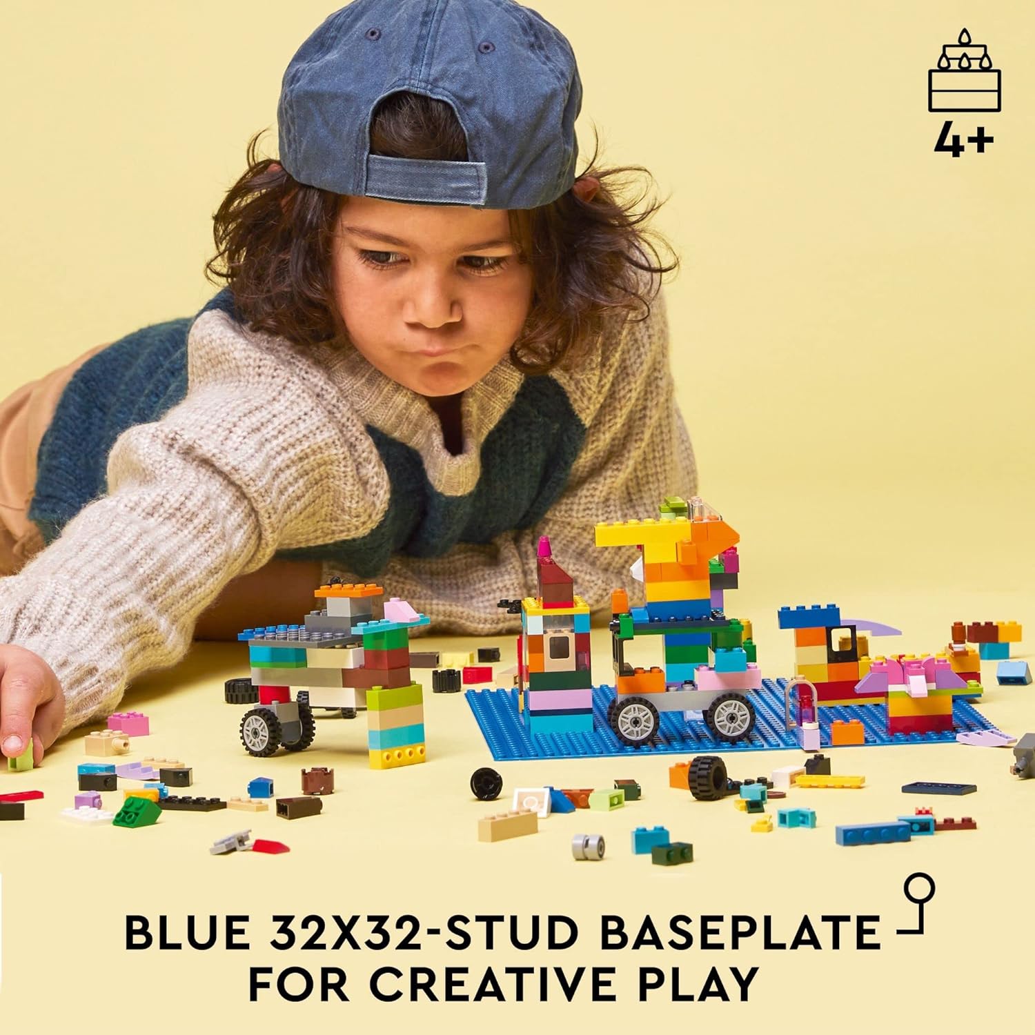 LEGO Classic Blue Baseplate 11025 Building Toy Set for Preschool Kids, Boys, and Girls Ages 4+ (1 Pieces) - Image 3