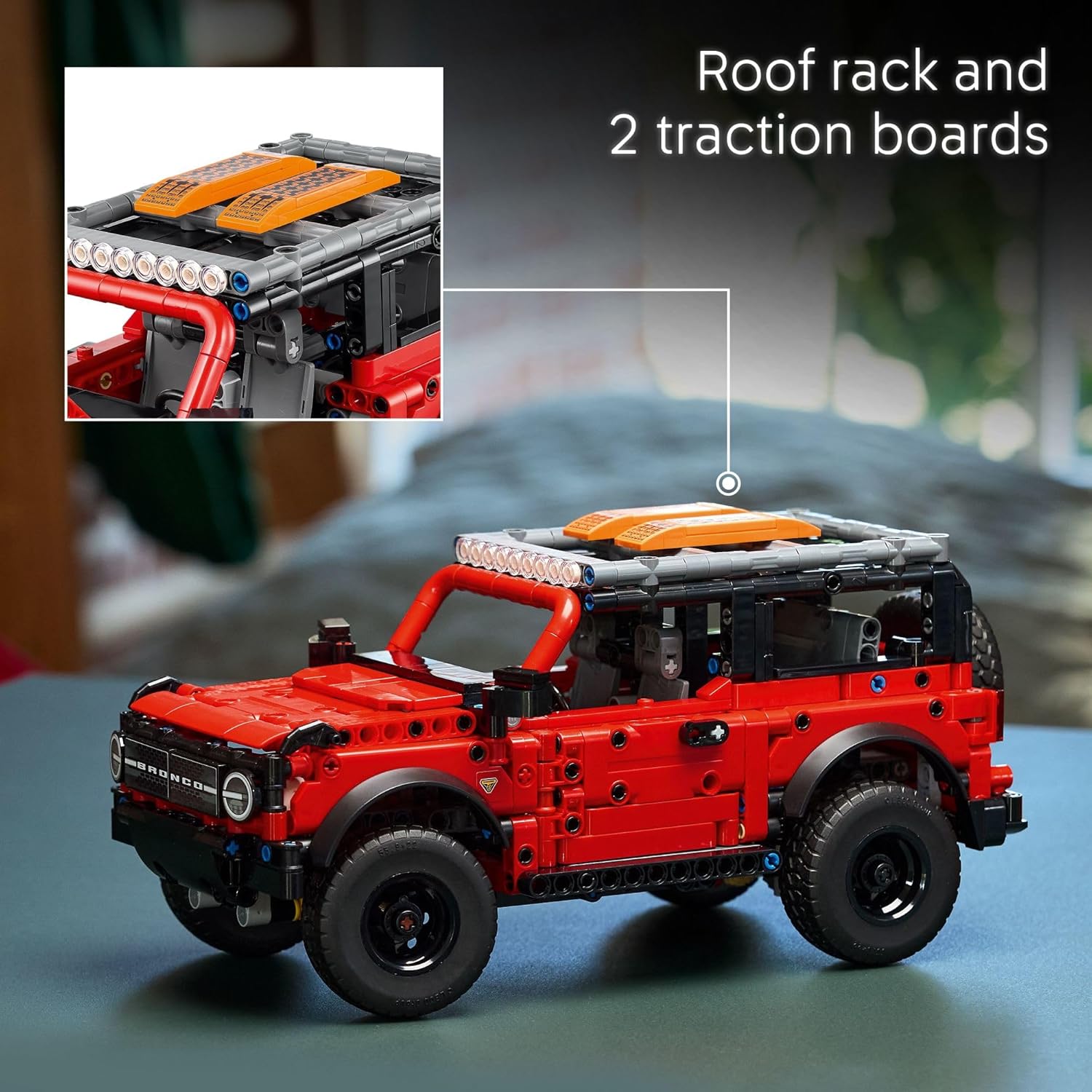 LEGO Technic Ford Bronco Kids Toy Car - Building Toy for Boys and Girls, Ages 10+ - Car Toy and Model Kit - Makes a Cool Birthday Gift for Kids - Authentic Ford Bronco Trim & Details - 42213 - Image 7