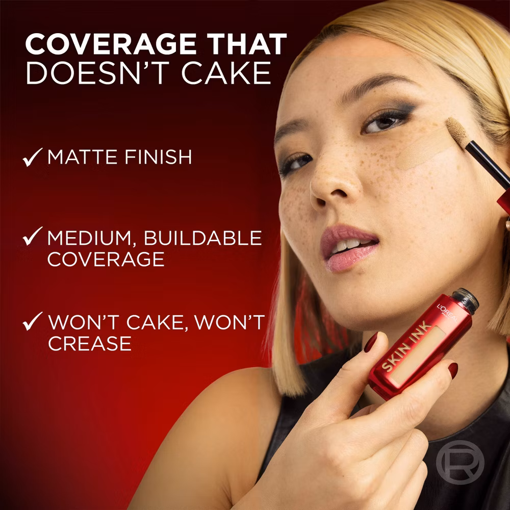 L'Oreal Paris Infallible Skin Ink Matte 2-in-1 Foundation and Concealer -265 Medium Neutral - Image 9