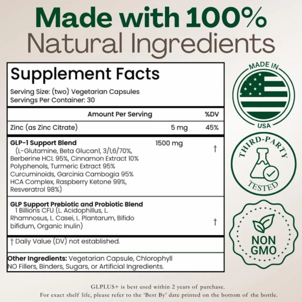 plus ultra glp 1 Plus+Ultra GLPlus+ All Natural GLP-1 Support – 60 Capsules | Appetite  Control & Healthy Weight Management