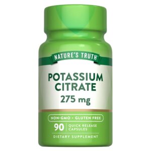 Nature's Truth Potassium Citrate Supplement | 275mg | 90 Capsules | Non-GMO & Gluten Free